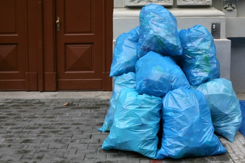 Community members disposing of old furniture